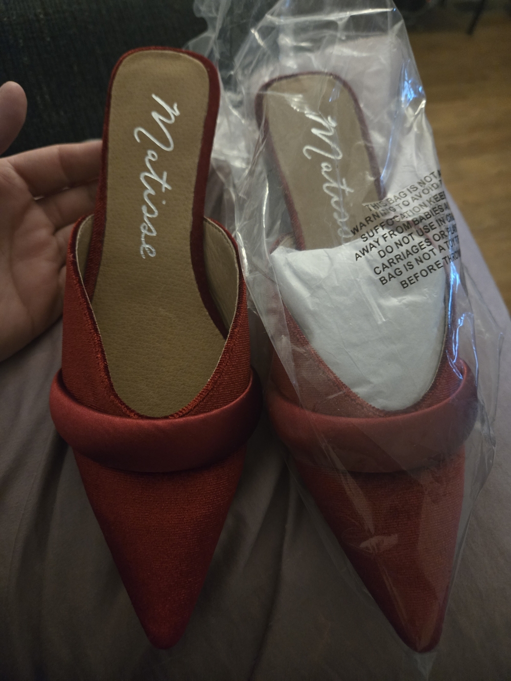 Matisse Red Pointed Slip-On Mules